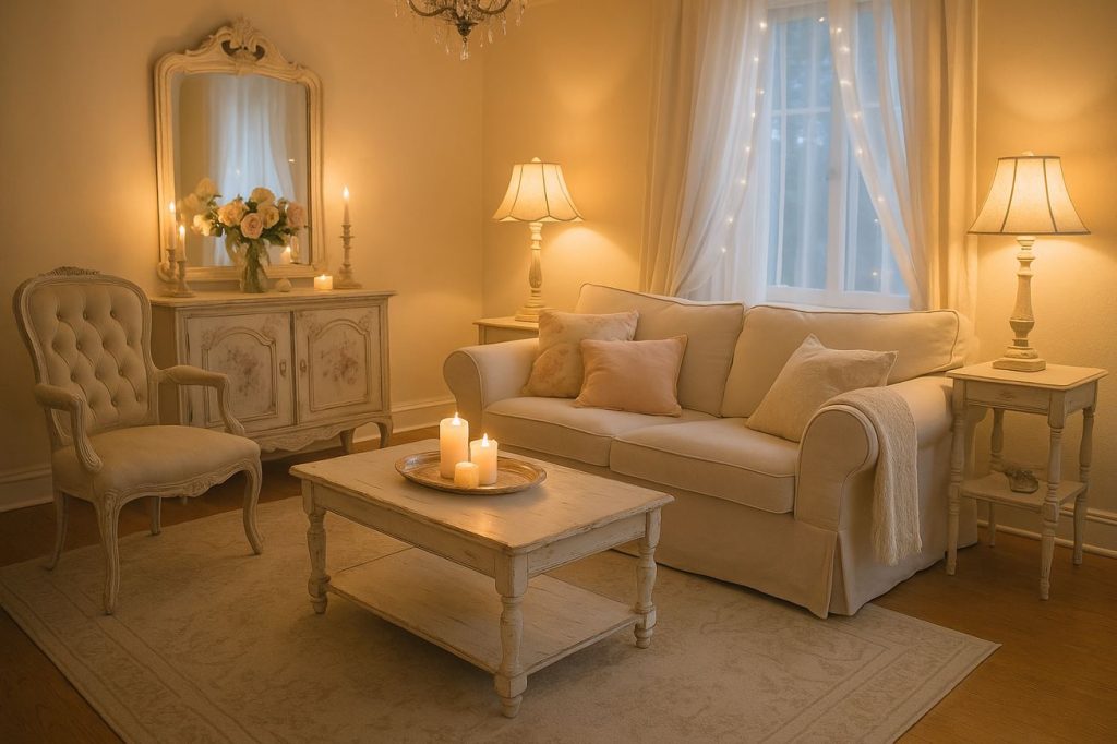 Shabby Chic Interior Design: A Cozy Elegance for Nighttime Living